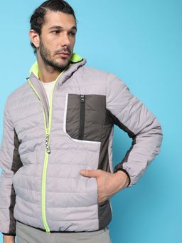 Campus Sutra - Men G&g Hooded Puffer Winter Jacket