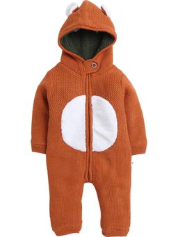 Yellow Apple - Hoodie Winterwear Rompers - Rust