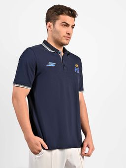 SKECHERS - Men MI IPL Travel Royal Black Polo T-Shirt