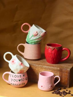 WEAVING HOMES - Morning Mood Mugs Combo Drinkware (Set of 6)