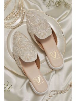 House of Vian - Celine White Mules