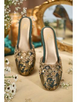 House of Vian - Gulrukh Green Mules