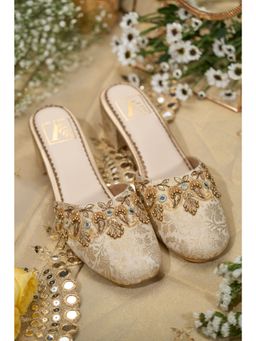 House of Vian - Shahnaz Gold Mules