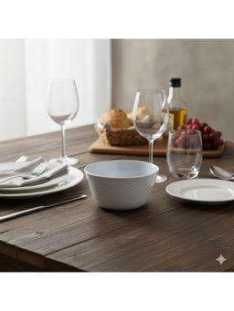 Chabby Chic - Blue Fruit Dinner Bowls (Pack of 4)