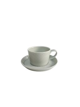 Chabby Chic - Green 4 Cups & 4 Saucer Set