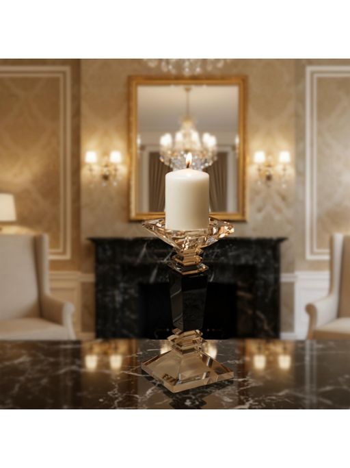 Gloss Black Candle Holder