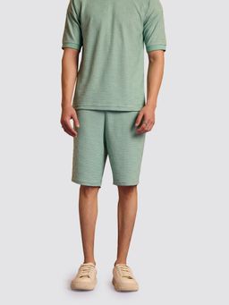 Muvazo - Maverick Jacquard Shorts Malachite Green