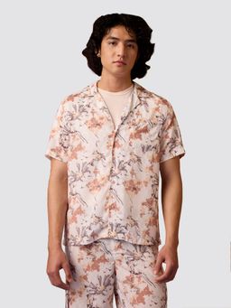 Muvazo - Floral Odyssey Shirt Peach