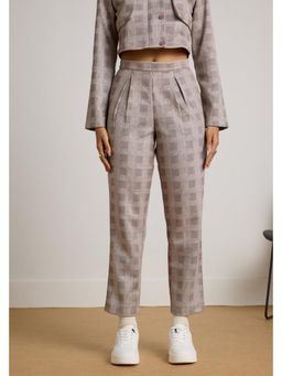 Muvazo - Grey Square Up Style Pant