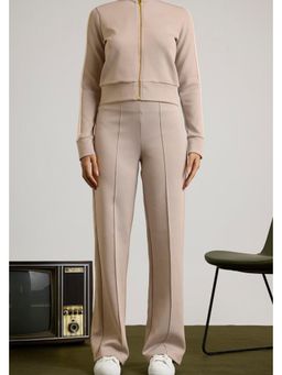 Muvazo - Beige Opulent Tuck Pant