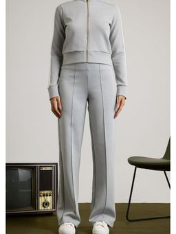 Muvazo - Grey Opulent Tuck Grey Pant