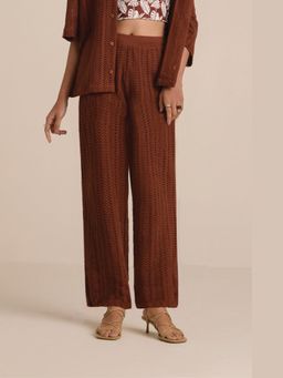 Muvazo - Brown Cacao Weave Pant