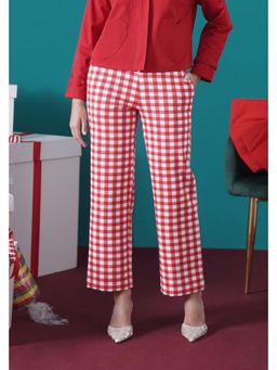 Muvazo - Red Xmas Checkered Pant
