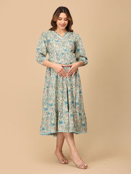 The Mom Store - Neelanjana Maternity and Nursing Maxi Tier Dress