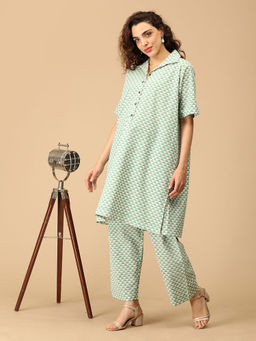 The Mom Store - Geo-Mint-Ry Maternity and Nursing Co Ord Set