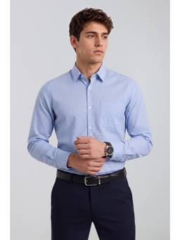 Peter England - Men Light Blue Slim Shirt