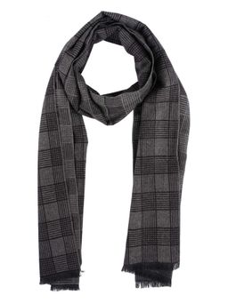 The Tie Hub - Grey with Black Multi Checks Scarf