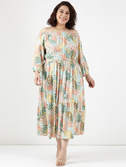 THE PINK MOON - Women Green Floral Dress