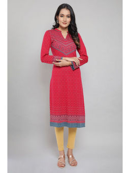 Aurelia - Rose Red Winter Kurta