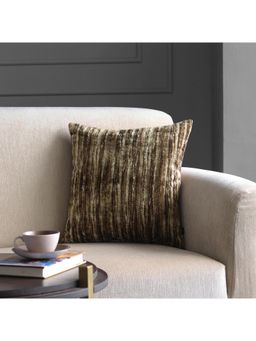 GM - 16 x 16" Jacquard Abstract Brown Cushion Cover