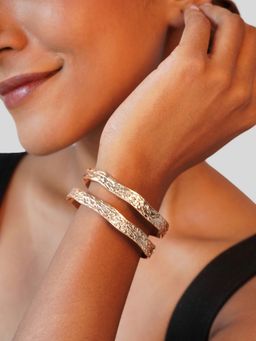 House of Pehr - Women Rose Gold Plated Kada Bracelet