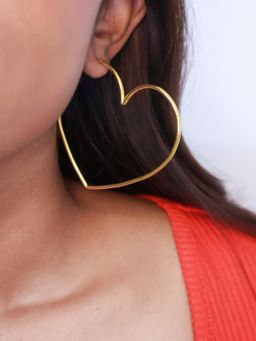 House of Pehr - Heart Shaped Hoop Earrings