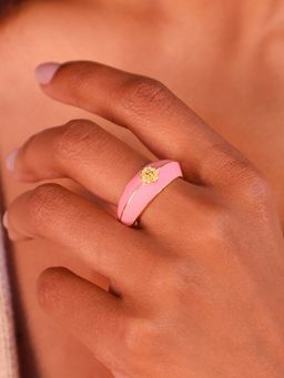 House of Pehr - Pink Studded Finger Ring