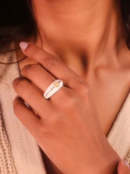 House of Pehr - White Studded Finger Ring