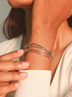 House of Pehr - Women Silver Plated Bangle Bracelet