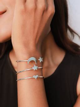 House of Pehr - Women Silver Plated Bracelet (Pack Of 3)