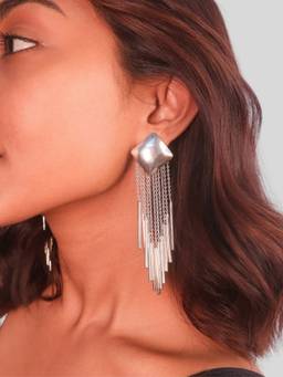 House of Pehr - Silver Plated Drop Earrings