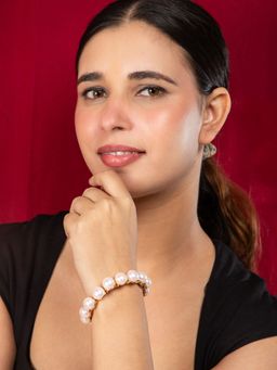 Niscka - Gold Plated Tennis Ball Bracelet