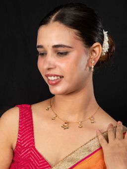 Niscka - 24K Gold Plated Kundan Jewellery Set