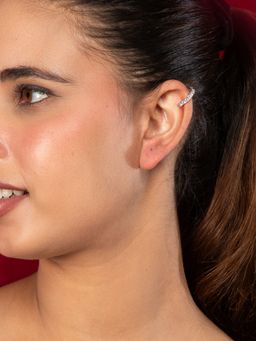 Niscka - Rhodium Plated Hoop Earrings