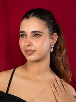 Niscka - Rhodium Plated Butterfly Earrings