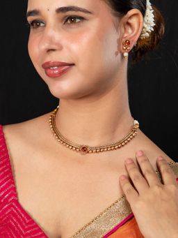 Niscka - 24K Gold Plated Antique Jewellery Set