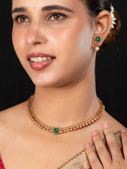 Niscka - 24K Gold Plated Antique Necklace