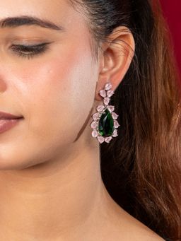 Niscka - Rhodium Plated Statement Earrings