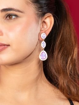 Niscka - Gold Plated Long Dangler Earrings