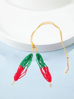 Niscka - Red and Green Multi Layer Pendant Chain