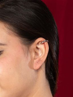 Niscka - Silver-Coloured Non Pierced Stud Earrings