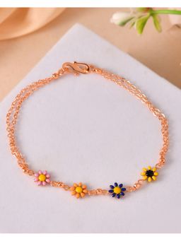 VOJ - Rose Gold Plated Floral Shaped Bracelet