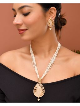 VOJ - Gold Plated Kundan Studded Traditional Jewellery Set