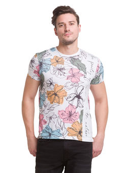 Being Human - Men Floral White T-Shirt