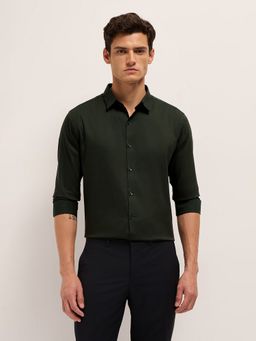 MISCHIEF MONKEY - Green Plain Shirt