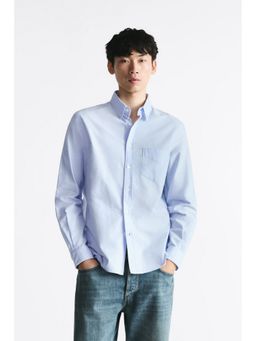 MISCHIEF MONKEY - Blue Oxford Pocket Shirt
