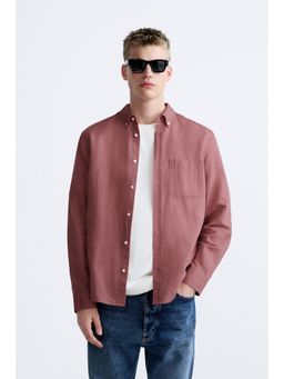 MISCHIEF MONKEY - Mauve Oxford Pocket Shirt