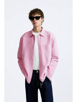 MISCHIEF MONKEY - Pink Oxford Pocket Shirt