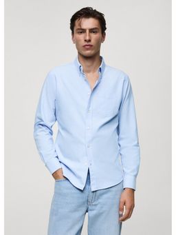 MISCHIEF MONKEY - Blue Oxford Pocket Shirt