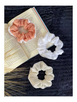 Taraasi - Zero Waste Mulmul Multicolored Scrunchies (Pack of 3)